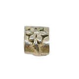 Sterling Silver Floral Charm Bead For Bracelet Vintage c2000
