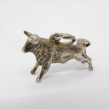Sterling Silver Taurus the Bull Charm Pendant Vintage c1970s
