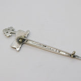 Scottish Sterling Silver MacDonald Clan Crest Brooch Pin Vintage c1950s