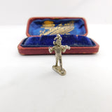 Sterling Silver Horn Player Charm Pendant Vintage c1970