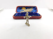 Sterling Silver Horn Player Charm Pendant Vintage c1970