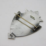 Edwardian Sterling Silver Enamel Buxton Car & Motor Club Brooch Antique