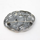 Sterling Silver Floral Pattern Brooch Pin Vintage 1989 London Import