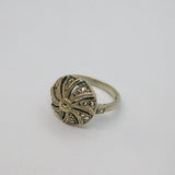 Sterling Silver Marcasite Domed Art Deco Dress Ring Antique c1930 Size L