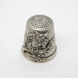 Continental .800 Silver Novelty Owl Form Sewing Thimble Vintage c1970