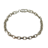 Sterling Silver Square Cable Chain Bracelet Length 21.5cm Contemporary c1990