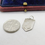Sterling Silver and Enamel Travel Shield 'Perranporth' Charm Vintage c1970