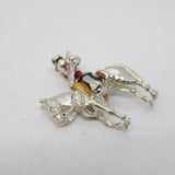 Sterling Silver Enamel Trooping the Colour Charm Pendant Vintage c1970