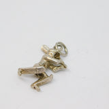 Sterling Silver Cricket Batsman Charm Pendant Vintage c1970