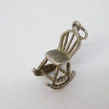 Sterling Silver Rocking Chair Charm Pendant Vintage c1970
