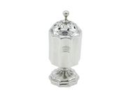 Early-Victorian Sterling Silver Crested Pepper Shaker Antique 1841 London