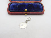 Sterling Silver Inspirational Love Coin Charm Pendant Vintage c1970