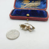 Sterling Silver Mouse In The Boot Charm Pendant Vintage c1970