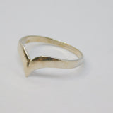 Sterling Silver Wishbone Dress Ring Vintage c1970 Size R