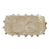 Victorian Sterling Silver Lucky Horseshoe Sweetheart Brooch Antique 1886