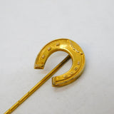 Victorian 9ct Yellow Gold Lucky Horseshoe Stick Pin Antique 1893 Birmingham