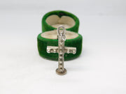 Sterling Silver Ball Pattern Cross Charm Pendant Vintage c1970