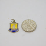 Sterling Silver Prestwick Enamel Shield Travel Souvenir Charm Vintage c1970s