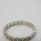 Art Deco 9ct White Gold & Spinel Set Eternity Ring Antique c1930s