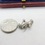 Sterling Silver Little Doggy Charm Pendant Vintage c1970
