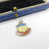 Sterling Silver & Enamel Seaton Carew Durham Charm Pendant Vintage c1970