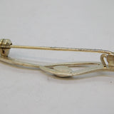 Sterling Silver & Turquoise Set Floral Dress Brooch Vintage c1970s