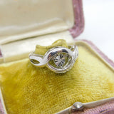 Sterling Silver Twist Ring Vintage c1970 Size M