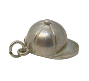 Sterling Silver Jockey Cap Charm Pendant Vintage c1970