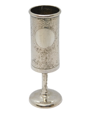 19th Century Sterling Silver Planished Miniature Goblet Antique c1890