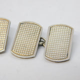 Sterling Silver Engine Turned Pattern Pair of Cufflinks Vintage 1956 Birmingham