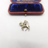 Sterling Silver Mounted Solder on Horseback Charm Pendant Vintage c1970