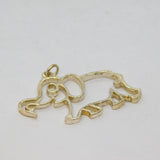 Sterling Silver Novelty Elephant Outline Charm Pendant Vintage c1970s