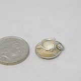 Sterling Silver Teacup Charm Pendant Vintage c1970