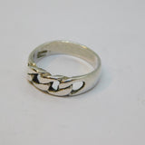 Sterling Silver Flat Curb Style Dress Band Ring Vintage c1970 Size L 1/2