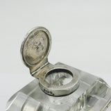 Edwardian Sterling Silver & Cut Glass Combination Desk Stand Antique London
