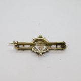 George V Sterling Silver Floral Sweetheart Brooch Pin Antique 1916 Birmingham