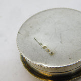 Sterling Silver & Enamel Floral Decorated Pill Box Antique 1911 Birmingham AF