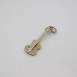 Sterling Silver Guitar Charm Pendant Vintage c1970