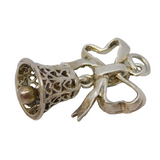 Sterling Silver Ringing Bell Charm Pendant Vintage c1970