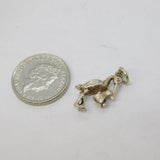 Sterling Silver Stork with the Baby Charm Pendant Vintage c1970
