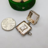 Sterling Silver Bed in the Wedding Cake Opening Charm Pendant Vintage c1970