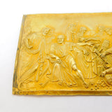 19th Century French Gold Fronted Hippocrates Painting Plaque Antique c1860