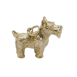Sterling Silver Scottie Dog Scottish Terrier Charm Pendant Modern c1990s