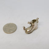 Sterling Silver Mouse in the Shoe Charm Pendant Vintage c1970