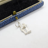 Sterling Silver Married Wedding Couple Romantic Charm Pendant Vintage c1970
