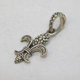 Sterling Silver Fleur des Lis Charm Pendant Vintage c1970s