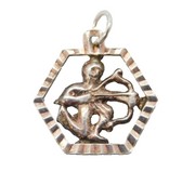 Sterling Silver Sagittarius the Archer Charm Pendant Vintage c1970s