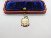 Sterling Silver and Enamel Blackpool Travel Shield Charm Pendant Vintage c1970