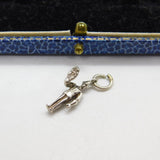 Sterling Silver Policeman Says STOP! Charm Pendant Vintage c1970