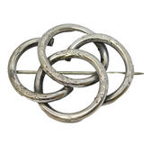 Victorian Sterling Silver Lovers Knot Sweetheart Brooch Antique c1860